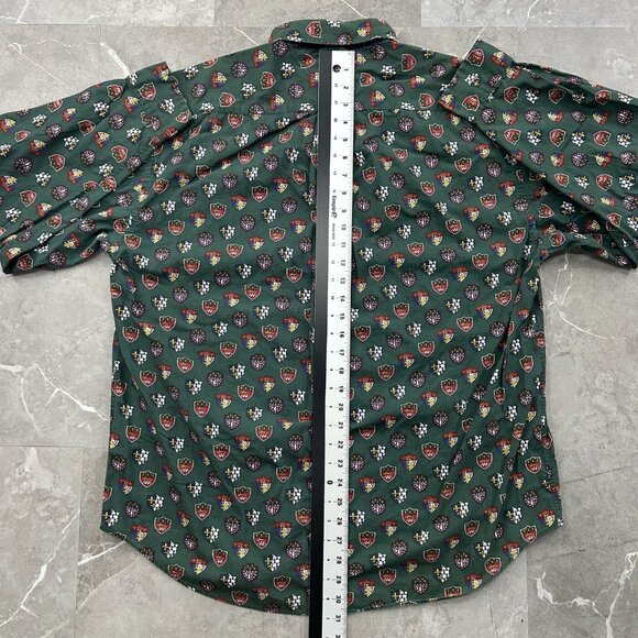Vintage Tommy Hilfiger Shirt Mens Large Crest All Over Print AOP Button Up y2k - Picture 7 of 8